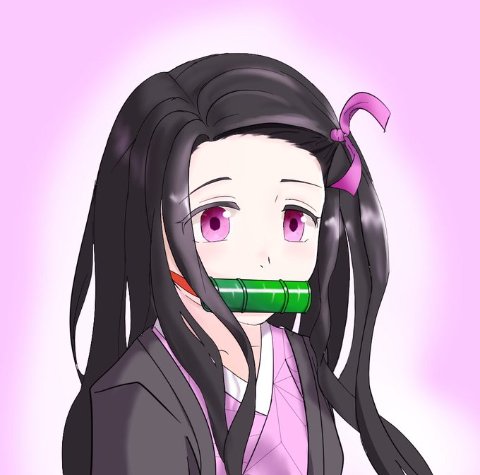 ユウさんがTwitterに投稿した竈門禰豆子(鬼滅の刃)のイラスト。