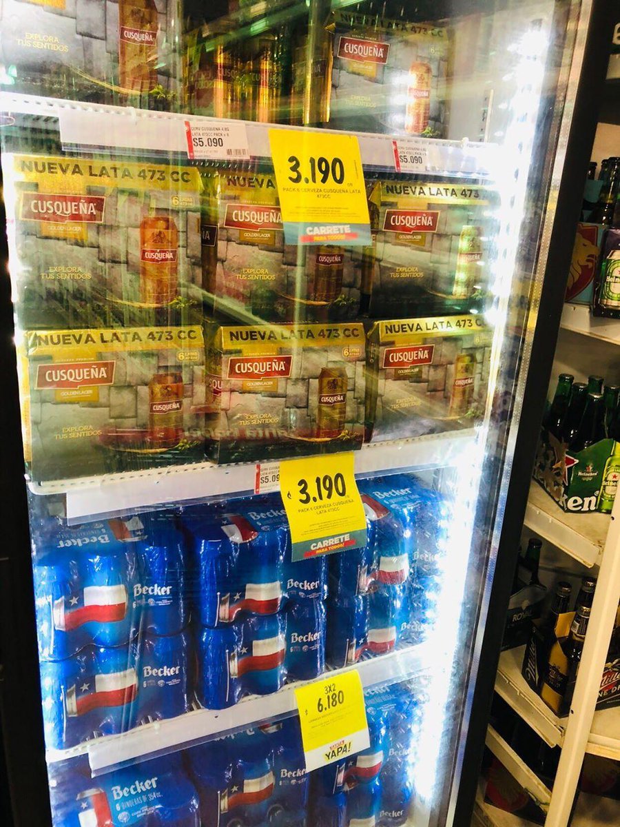 DescuentosRata's tweet photo. Una rata anda con tanta sed, que pasó tempranito a sapear cervezas al Santa Isabel:

- 6 Royal x $3000
- 6 Budweiser x $3290
- 6Cusqueña de 475cc x $3190

Es en todos. https://t.co/nnmaYaq8Zq