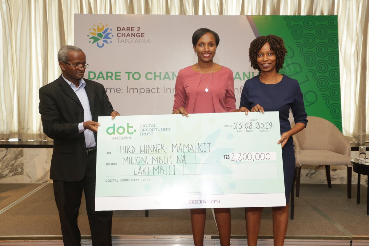 DOTTanzania's tweet photo. The second runner up and our #thirdwinner is Mama Kit #2019Darechangetz #DOTYouth @DOTTanzania #SocEnt #SDGs #Tanzania https://t.co/Cir20h6Qnn