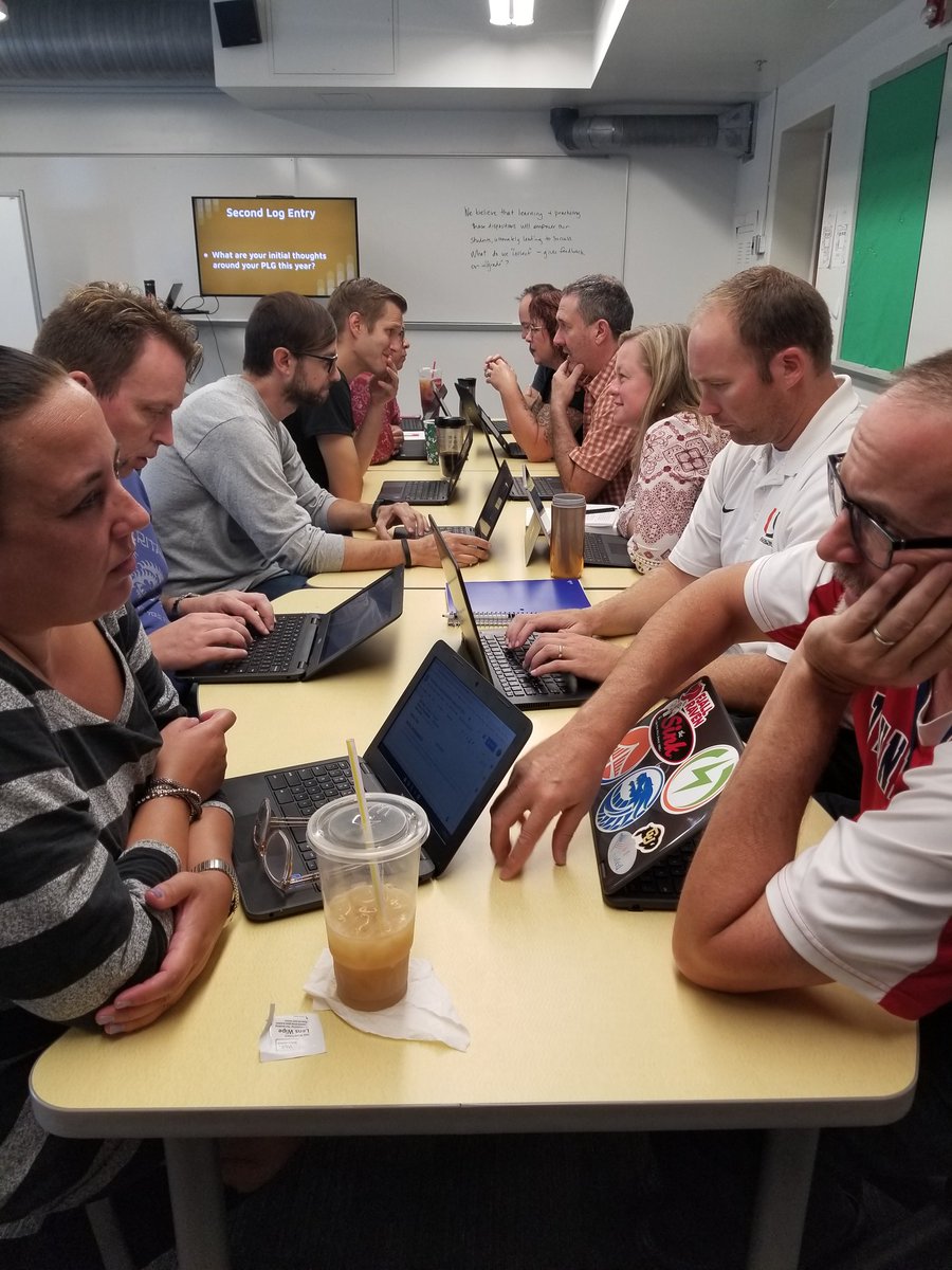 Innovations27J's tweet photo. Discussing and designing our professional learning goals for the year #InnovationsandOptions #27JSchools #liveyourexcellence https://t.co/H3NG40ytb5
