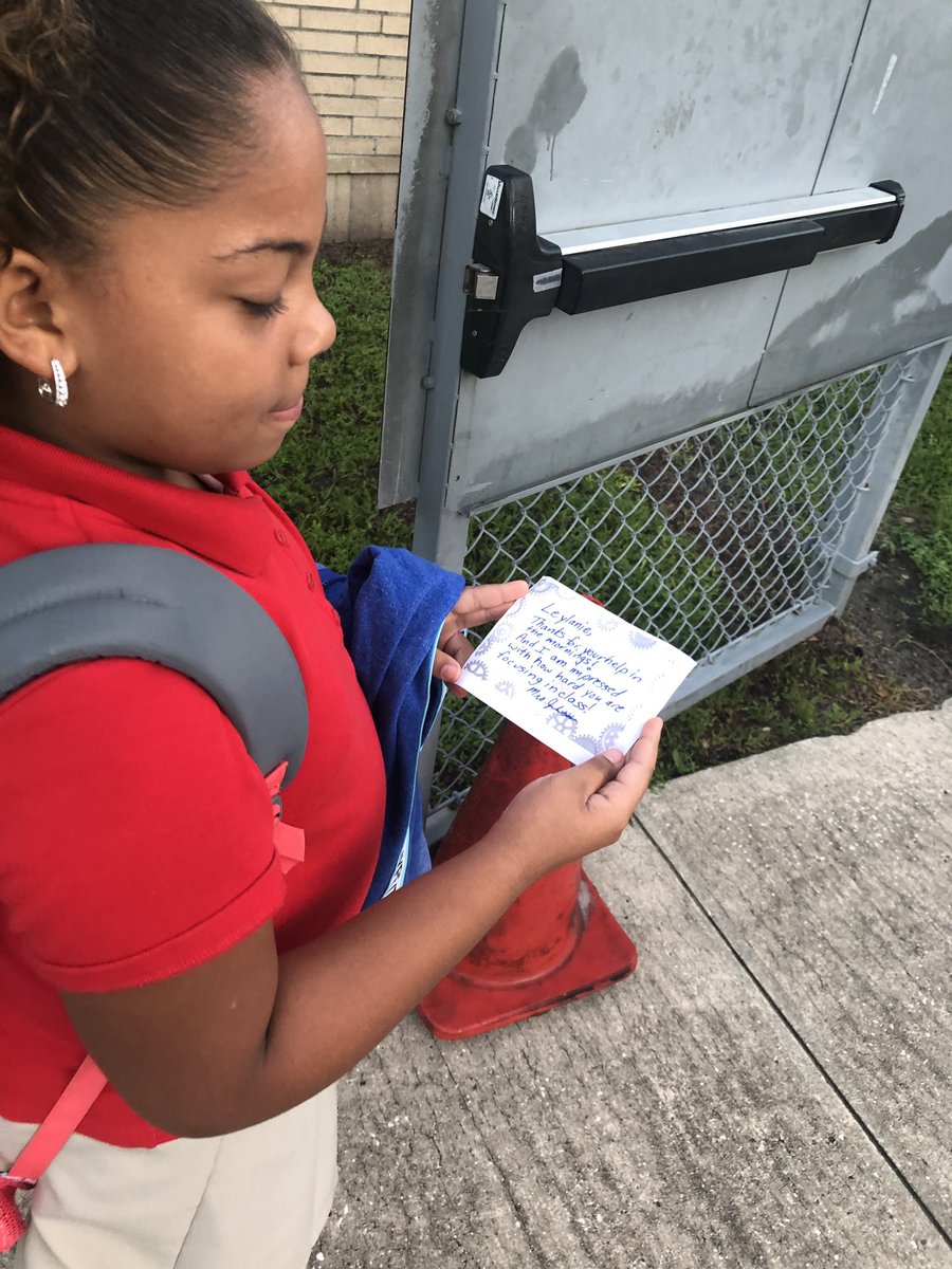 WoodbridgeElem's tweet photo. This student came onto campus with a piece of paper she was reading. Doctor’s note? ❌ Parent letter?  ❌ A note from the teacher a day prior showing how she appreciates her? ✅✅✅  When asked why she still had it she responded, “I like reading it.” TY Ms. Jenkinson! @HCPSArea2 https://t.co/N8FJBK7tuJ