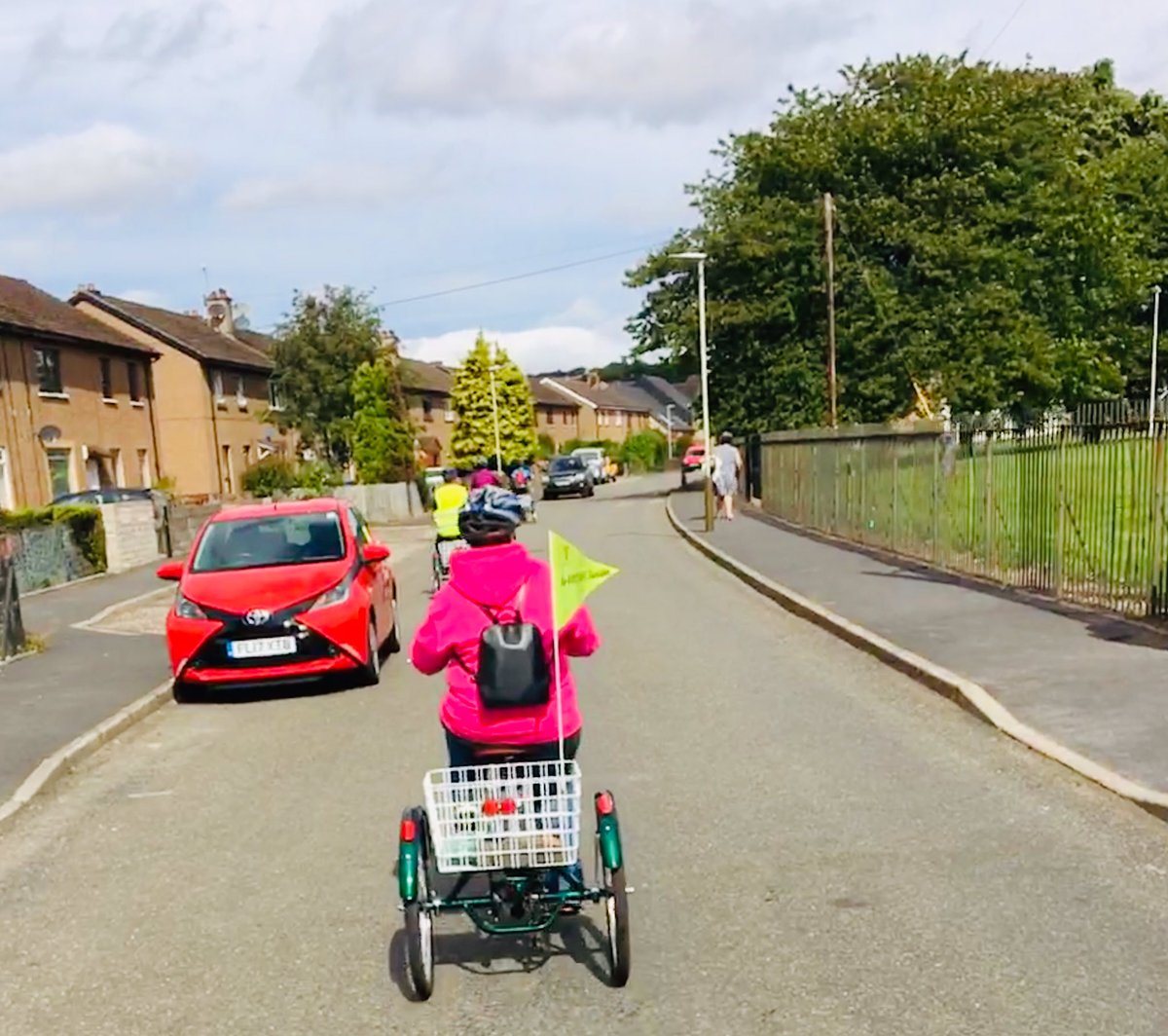 tenants10's tweet photo. We had a great time today trying out electric trikes with our expert adviser Kelly, fantastic fun! #fundee #dundeeisnow #electrictrikes #sustainabletransport. Thank you @DundeeRe @CycleScotland1 @volunteerdundee https://t.co/Yzg15GdP3e