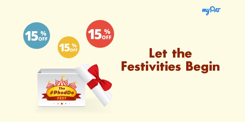 myPAT_india's tweet photo. Are you all set to dance in the carnival of knowledge? Get amazing deals on all myPAT courses to stay ahead of your competitors!
#PhodDo Fest is LIVE NOW! Grab it while you can: https://t.co/TEXmQmLae7 https://t.co/iFDcZGSLpW