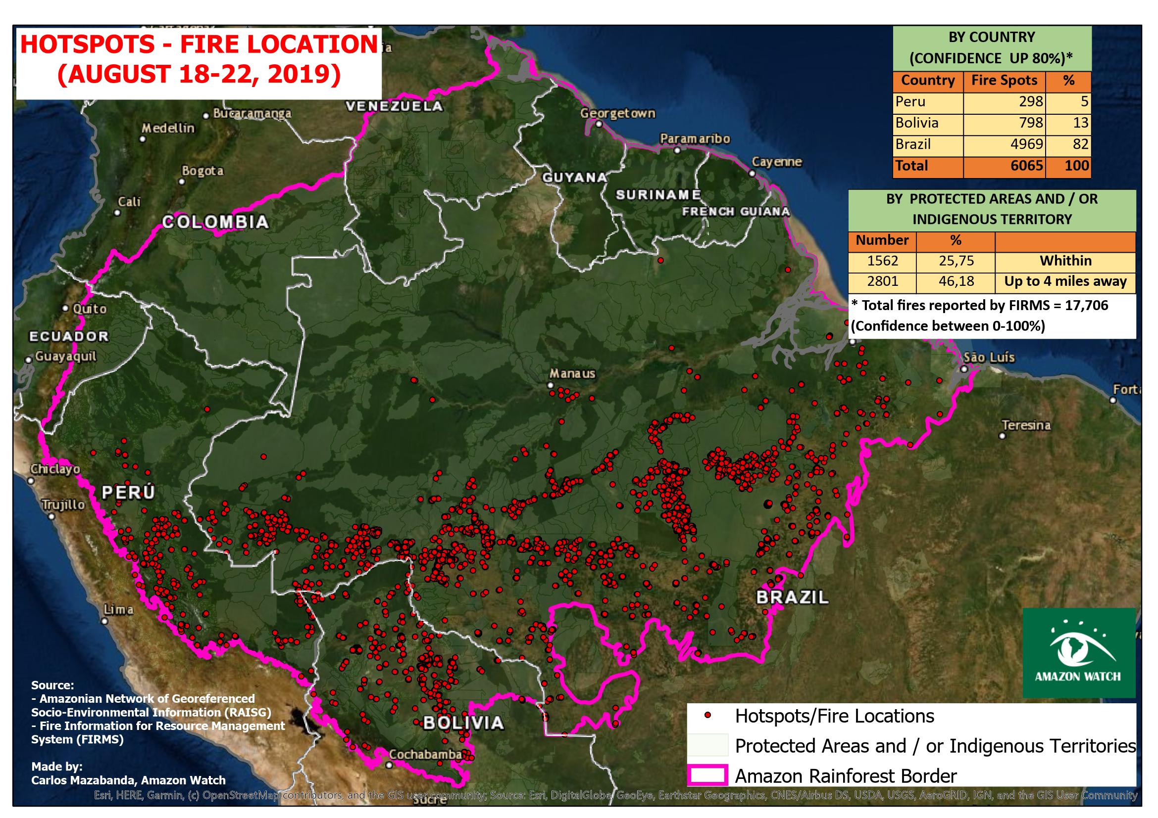 تويتر Amazon Watch على تويتر We Made This Map To Show How Amazonfire Hotspots In The Amazonrainforest Overlap With Protected Areas And Or Indigenous Territories Indigenous Peoples Are The Best Protectors Of