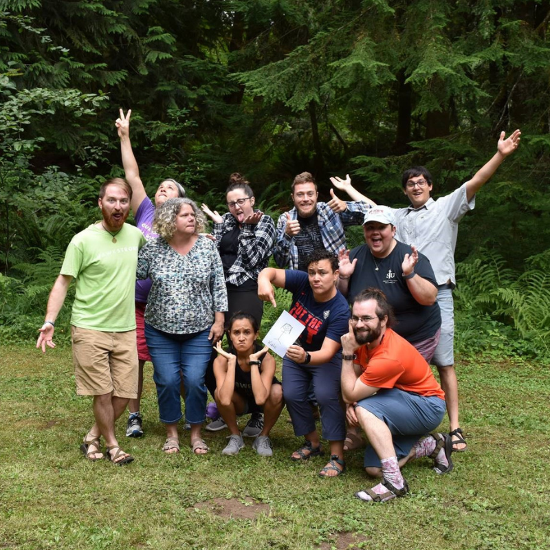 JVCNorthwest's tweet photo. Staff at Orientation starts a new game, “Where’s Kate?” Kind of like Where’s Waldo but different. Thanks to all of our community for a great Orientation at our new camp!
#recentertogether #fridayfun #behindthescenes https://t.co/V2ALioGOBK