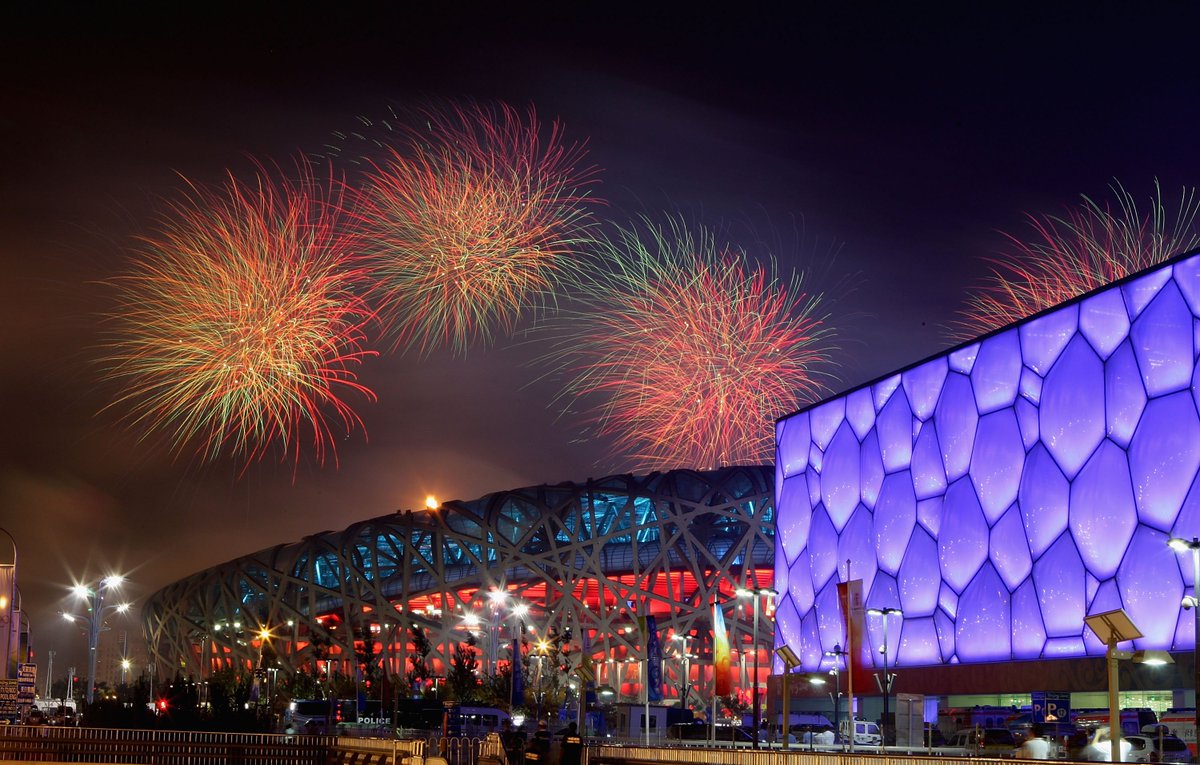 #OnThisDay, #Beijing2008 came to an end. ❤ @Beijing2022 will be hosting the Winter Olympics and out of 25 competition & non-competition venues, 8 venues from Beijing 2008 will be reused including the National Stadium and the National Aquatics Centre pictured here. #OlympicLegacy