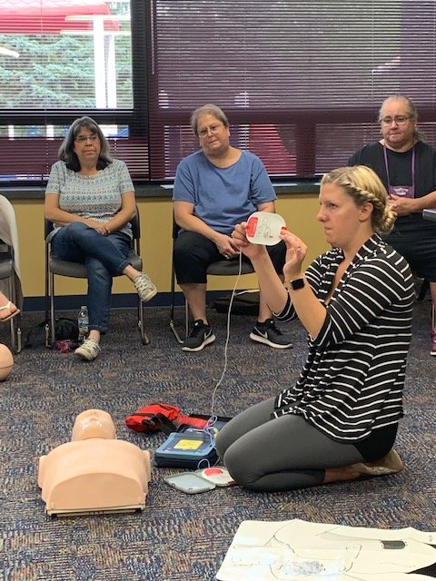 bg_parks's tweet photo. With the help of our Risk Manager, Dani Hoefle, our preschool teachers got CPR and first aid training for the start of the school year. #preschool #SafetyFirst #cprtraining #firstaid #bgparks https://t.co/X2AmASilRL