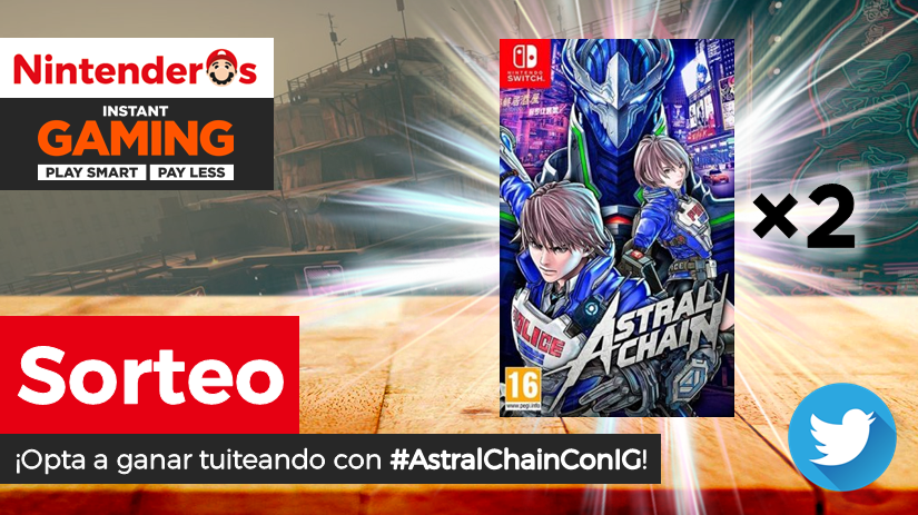Nintenderos's tweet photo. ¡Sorteamos 2 copias de Astral Chain para Nintendo Switch!

➡️ Sigue a @InstantGamingES y @Nintenderos
➡️ RT aquí
➡️ Tuitea con #AstralChainConIG. No hay límite de tuits, así que cuantos más mandes con el hashtag, ¡más opciones de ganar!

¡Suerte! - https://t.co/Nh8ocE93dd https://t.co/xAriWPjYk2