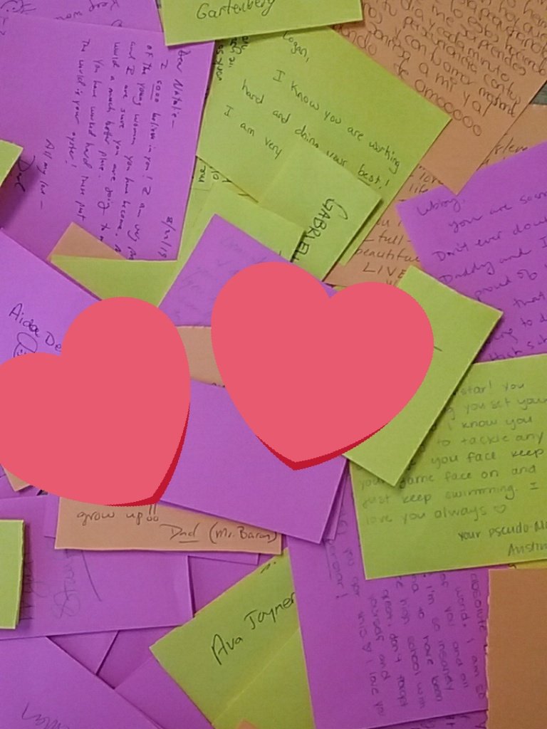 MHS_MrsG's tweet photo. Four years ago, I started asking parents at Open House to write a note to their child. Seeing the pile on my desk the next day is THE BEST! https://t.co/s2BKHp32w4