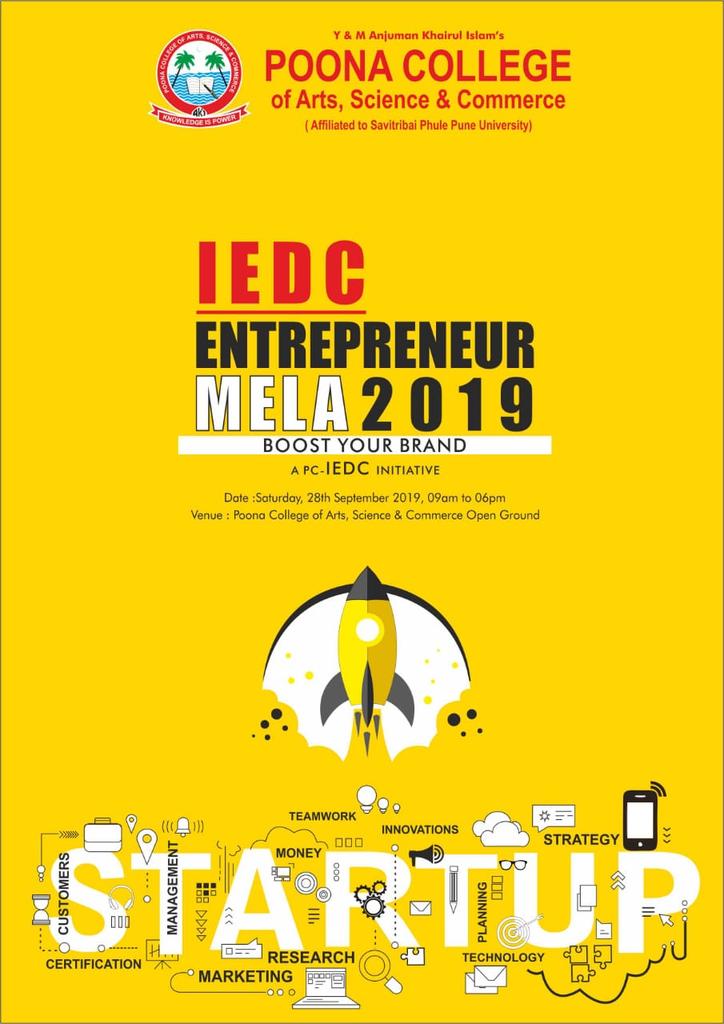 IedcPc's tweet photo. #PoonaCollege #Innovation &amp; #Entrepreneurship #Development Cell #PCIEDC presents its first #EntrepreneurMela2019 on Saturday, 28th September 2019
Venue: #PoonaCollege Open Ground

 #business #entrepreneur #customerexperience #powerful #funlearning #service #corporates #ecells https://t.co/E6DSsrBofq