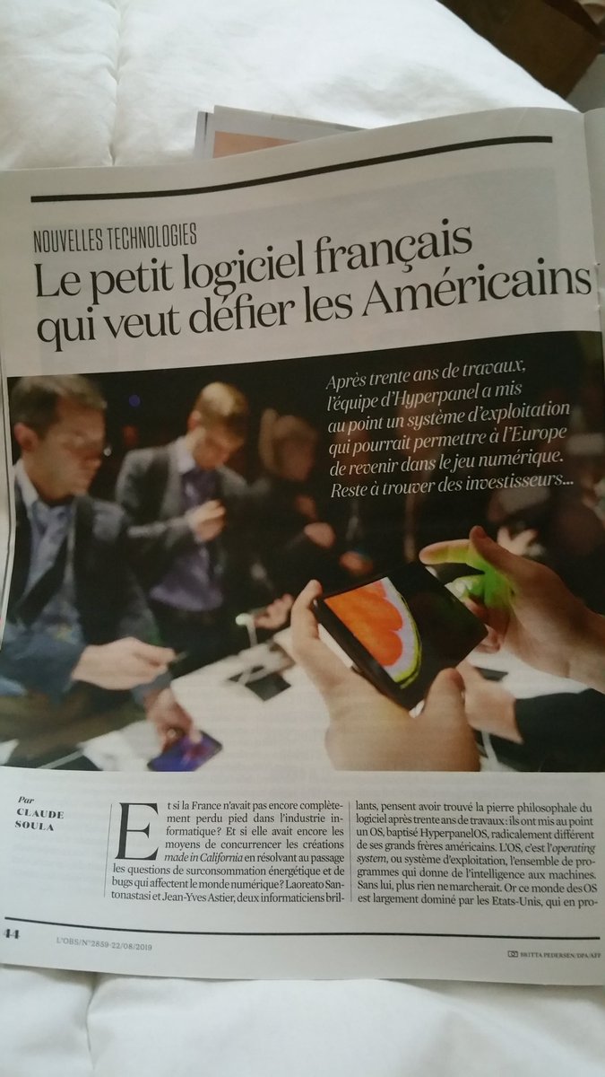 AMPicard1's tweet photo. @Hyperpanel Super article sur #Hyperpanel dans l' @lobs cette semaine ! 
Investisseurs recherchés pour ce projet né en 1991 et qui a coûté 35 M.€. https://t.co/GQYVfc4i1n