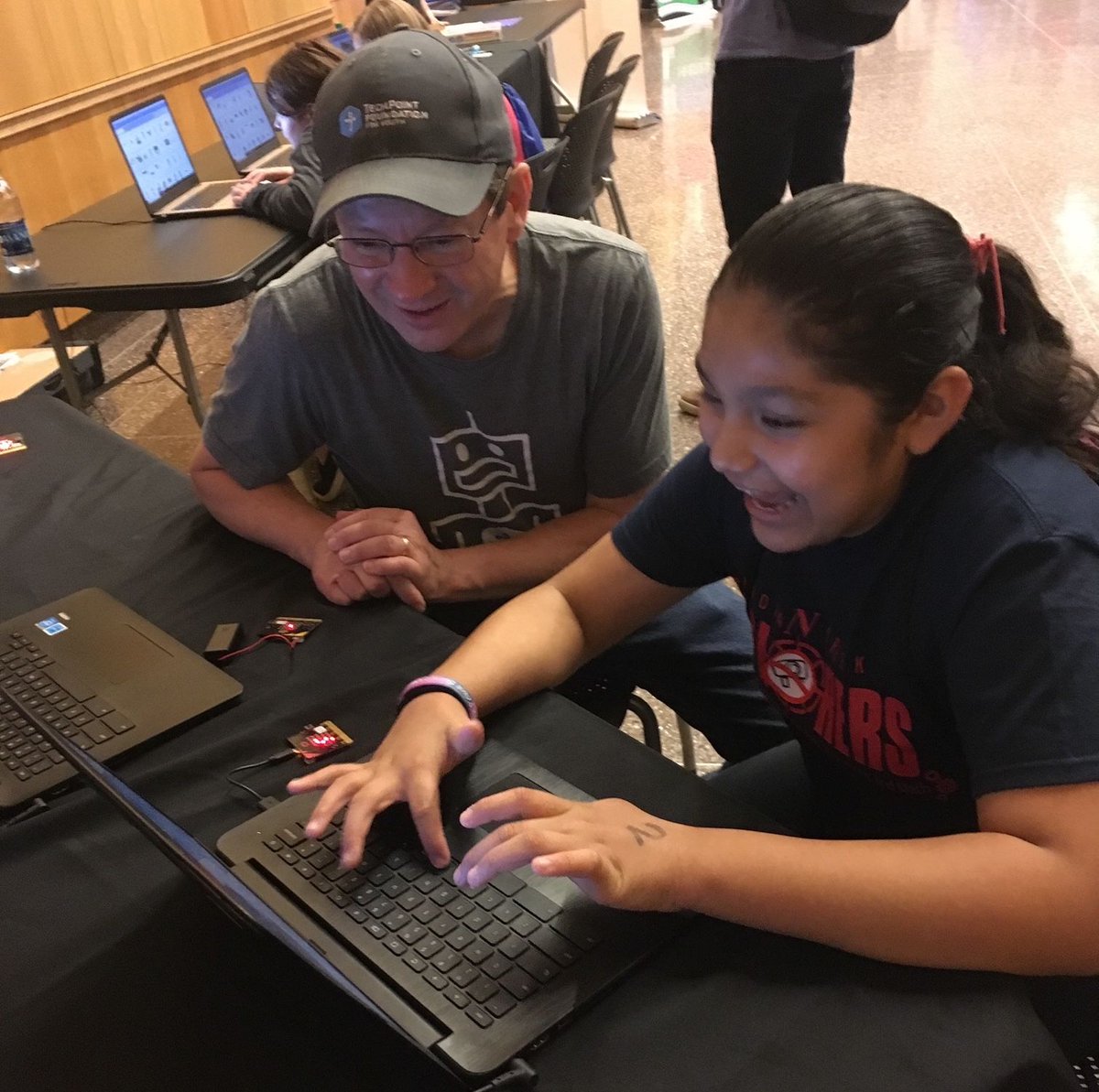 TechPointYouth's tweet photo. Huge thanks to our @AmeriCorps #VISTA member, Myron, for all his hard work & dedication to @CoderDojoIN and the #CDIhackathon! Today is his last day as an @AmeriCorpsVISTA & we're going to miss him! Enjoy retirement, Myron! https://t.co/bxcCw5rg78
