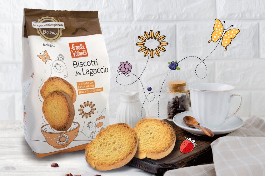 Un gusto unico e versatile, i biscotti del Lagaccio sono un vero tesoro della tradizione Genovese. Perfetti da inzuppare nel latte o da utilizzare come fetta biscottata!
