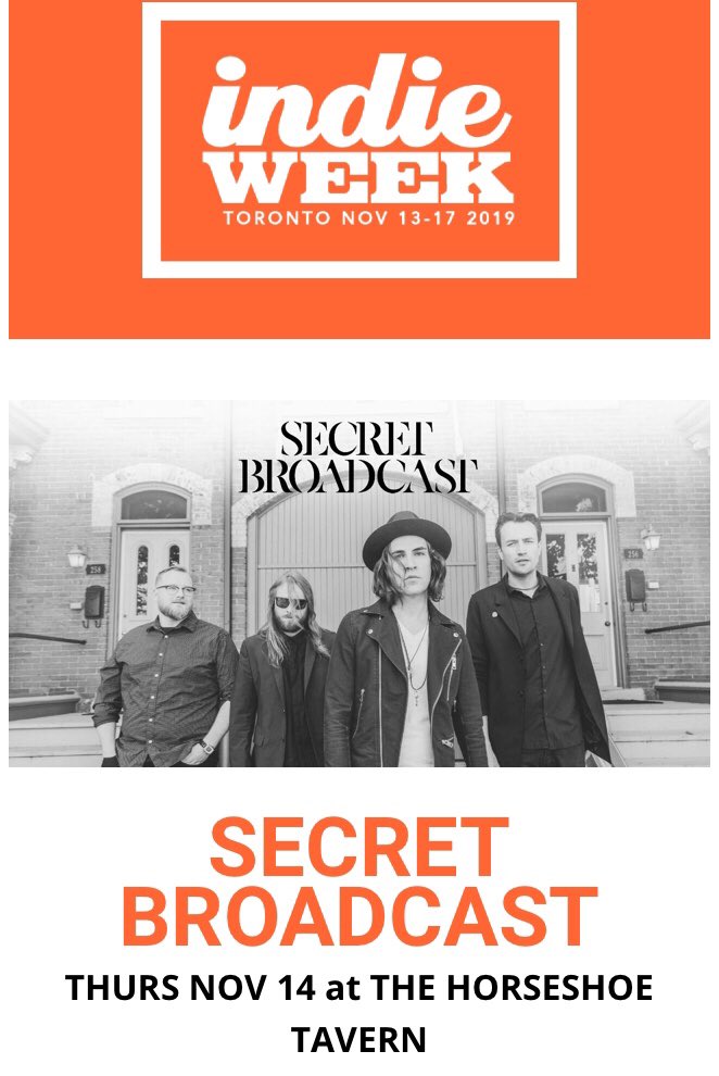 #TORONTO! Just announced!!! We’re headlining the <a href="/HorseshoeTavern/">The Horseshoe Tavern</a> for <a href="/indieweek/">INDIE WEEK</a>! Get your tix now: showpass.com/thurs-nov-14-t…