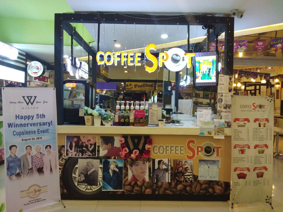 CoffeeSpotTorre's tweet photo. Check out our displays for tomorrow! Have fun and see you Innercircles! Nakakamatay ang malaking photos .Huwag titigan masyado.😍
#Winner #Hoony #Mino #Jinu #Yoon #Innercircleph #Winnerph #Winnerversary #Cupsleeveeventph 
 #CALL_ANYTIME #김진우 #또또또 https://t.co/h0zCERHcEb