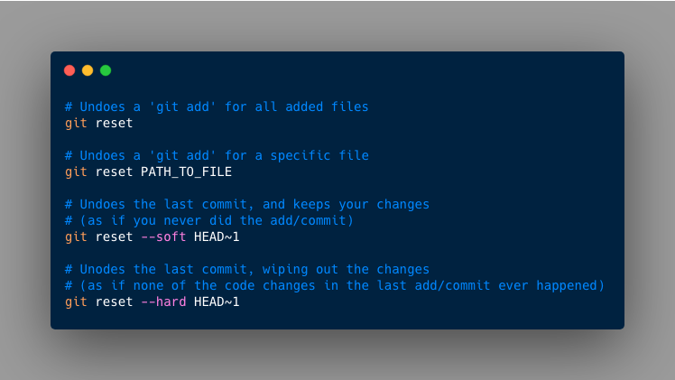 devsamples's tweet photo. Just about every developer who uses #git will have to undo something at some point. Here's how to easily undo an accidental git add or git commit.
#100DaysOfCode #sourcecontrol #webdev #DevOps #development #SoftwareEngineering #365daysofcode #githubforeveryone #javascript https://t.co/vdeWOPHvBh