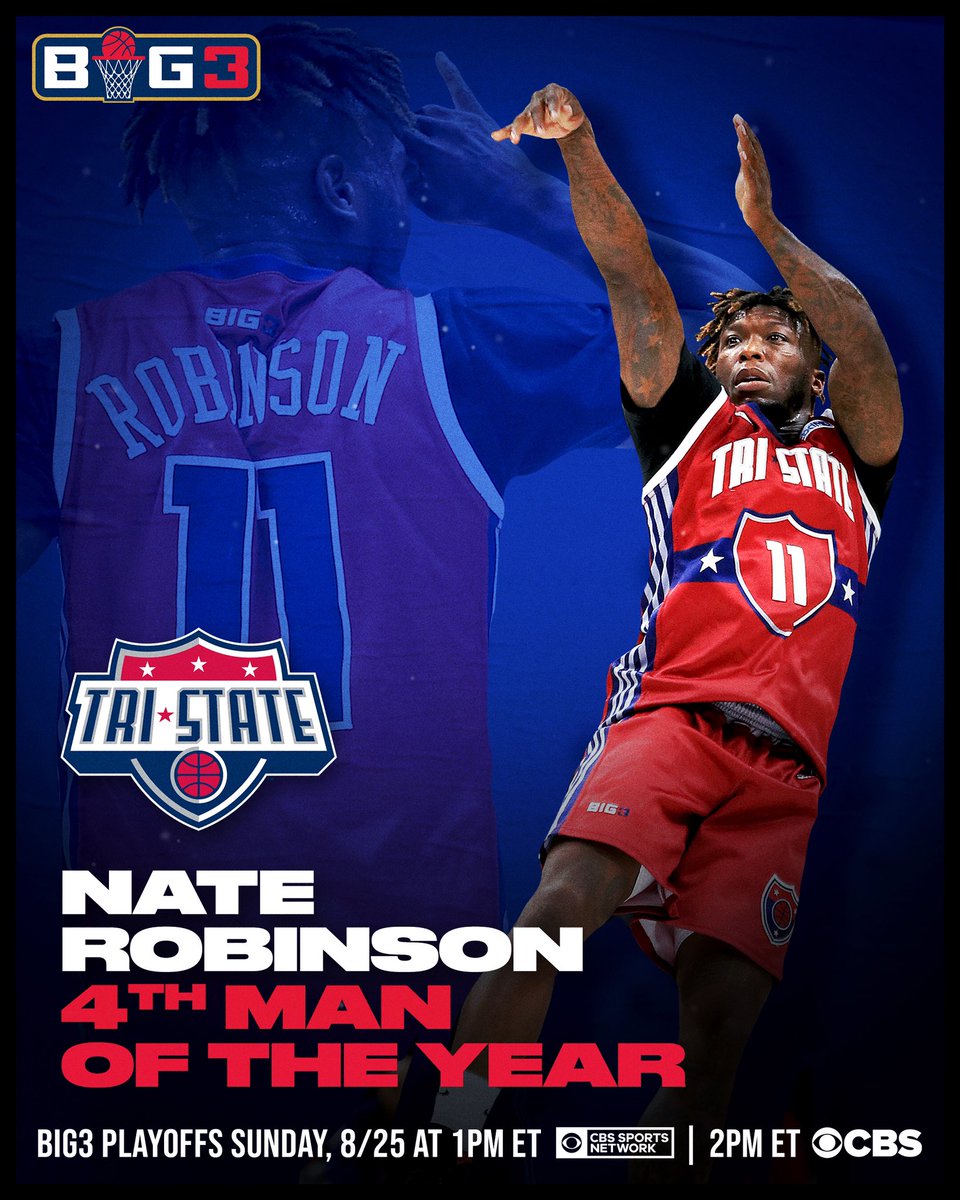 thebig3's tweet photo. .@Nate_Robinson has been named the 2019 4th Man of the Year! #HOLDAT https://t.co/uBgsDa0tWJ