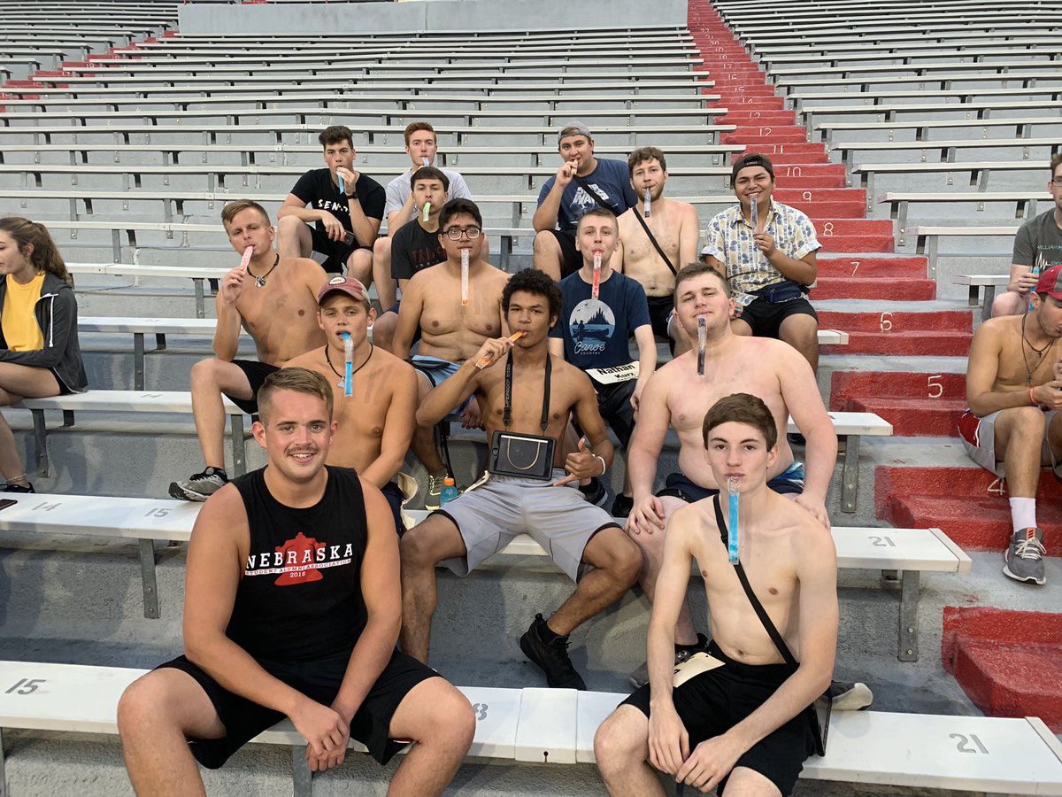 UNL_Baritones's tweet photo. Enjoying our popsicles at band camp. Come see us preform tonight at 7 in Memorial Stadium. https://t.co/KZOsyjEYzJ