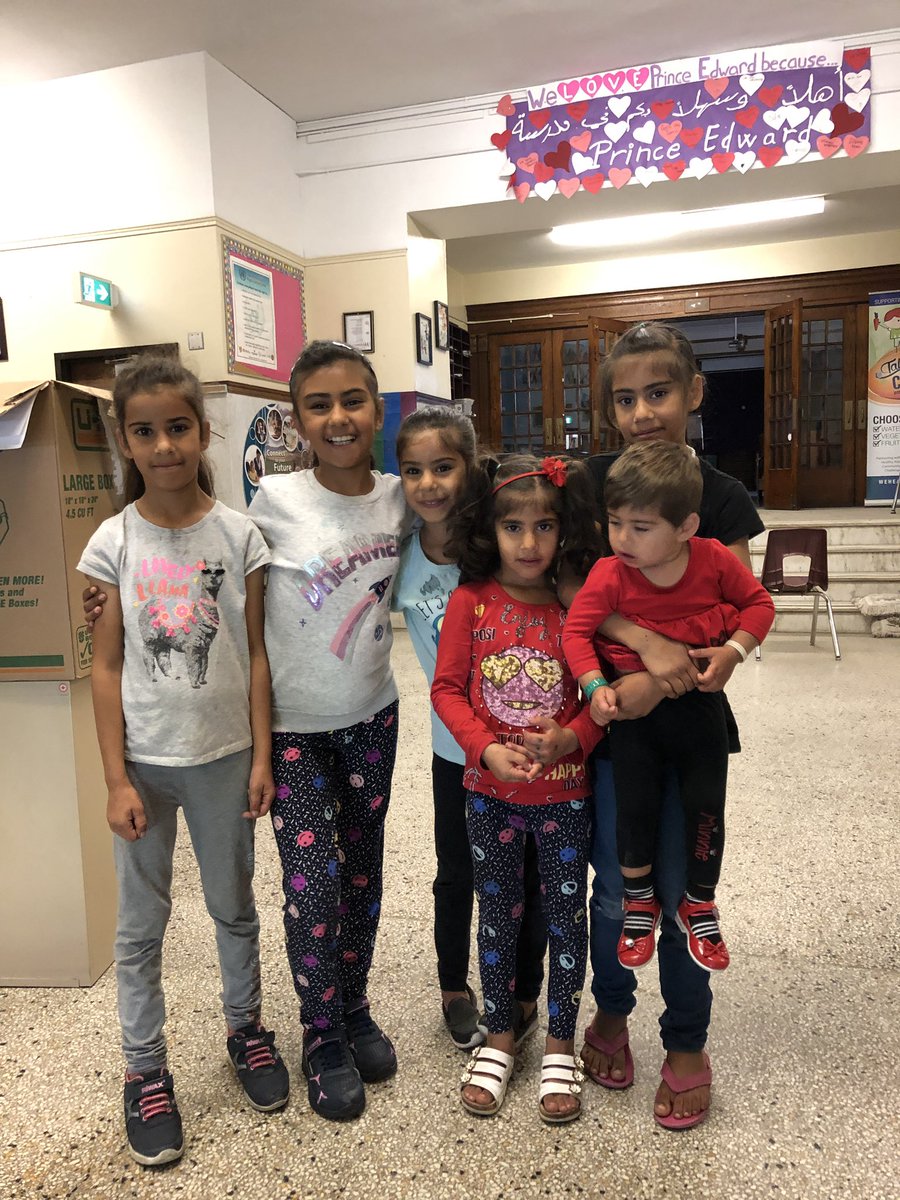 MrsIandolo's tweet photo. We are excited to welcome so many new families to @PrinceEdwardPS. The girls are so happy with their new backpacks and they told me that they look forward to meeting their new teachers and making new friends. #excitingtimeofyear  #newbeginnings @gecdsbpro https://t.co/VMs8wCpevz