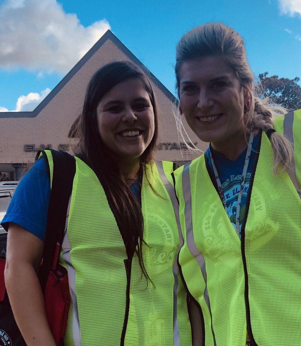 Stopped to take a quick pose with Mrs. Roach after our fire drill!#inVESTinginsafety 🤣🤣🤣 #egesoar