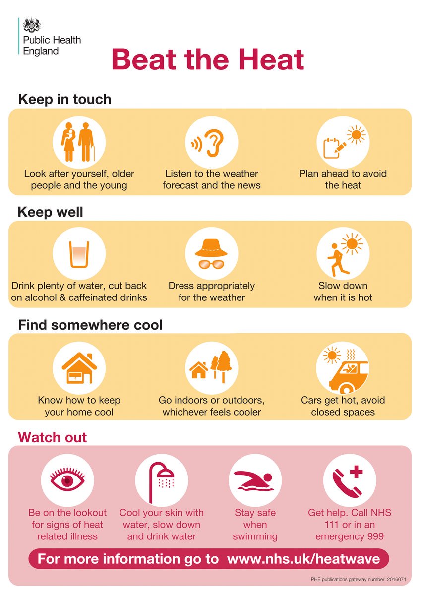 SFHFT's tweet photo. This bank holiday is set to be a hot one, so make sure you look after yourself and others if the heat starts to get too much. Stay indoors between 11am and 3pm and make sure you drink plenty of water to cool down. For more information visit: https://t.co/cdOCwVFLve https://t.co/G8BiOR3HD7