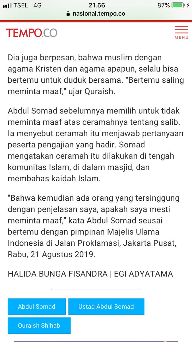 Akhmad Sahal On Twitter Prof Quraish Shihab Mengomentari Video