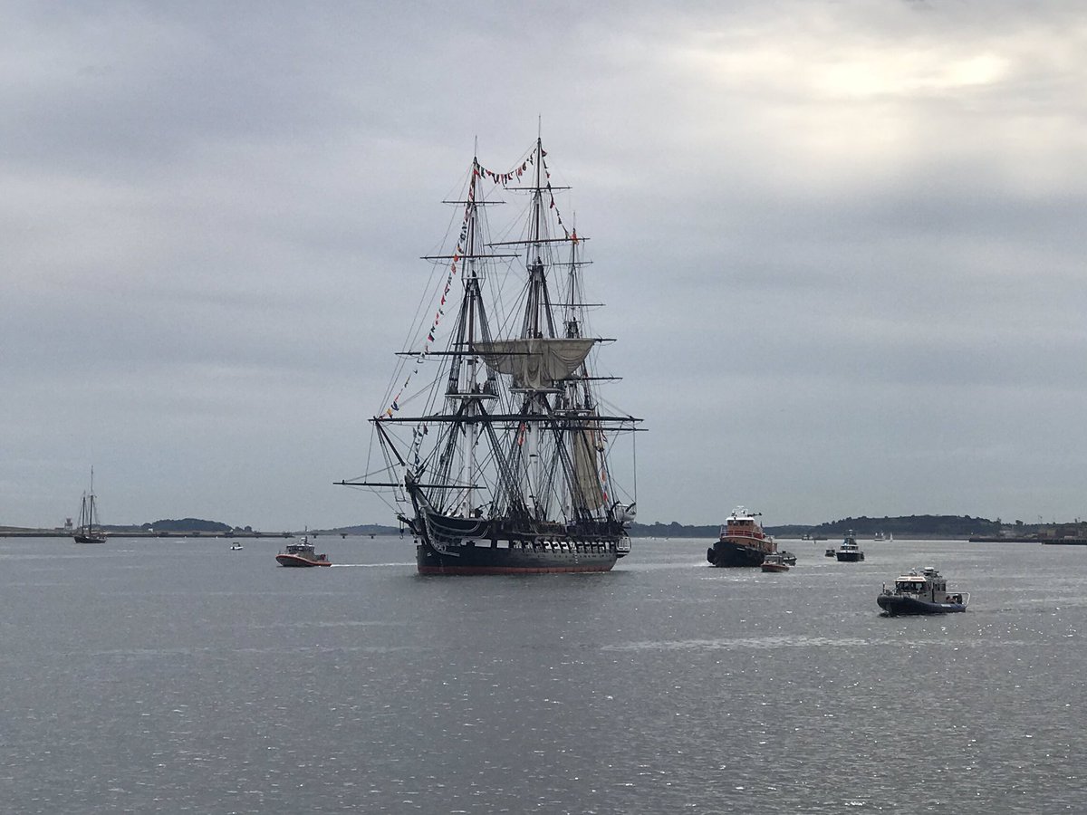 gustrow's tweet photo. What a surprise to to find the @USSConstitution so close to the Boston Harbor https://t.co/KM2YSDfr0i