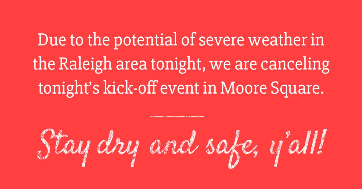 Unfortunately, due to the potential of severe weather in the Raleigh area tonight, our Support School Meals Campaign kick-off event has been canceled. You can still show your support by eating out in September though! Learn more: ncpcn.org/aboutsupportsc… #4schoolmeals