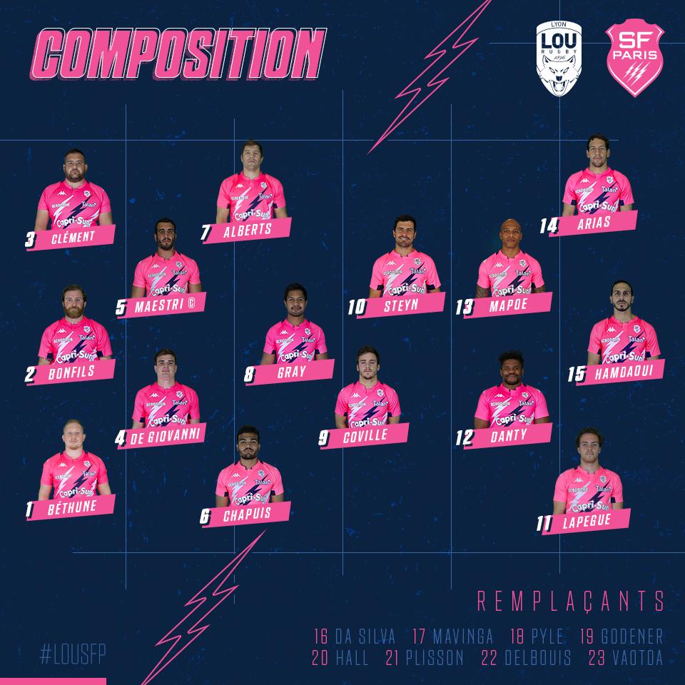📋 Le XV de départ parisien aligné pour le coup d'envoi de ce <a href="/top14rugby/">TOP 14 Rugby</a> version 2019.20 à Lyon​ !

🆚 <a href="/LeLOURugby/">LOU Rugby</a>
🏟 Matmut Stadium
📺 Canal+ Décalé

#LOUSFP I #SFParis