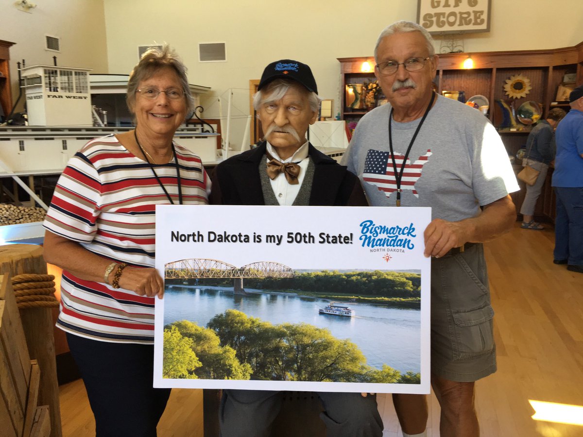 While here on a military reunion familiarization tour, Al & Gwen from Bangor, PA made #northdakota their #50thstate! We couldn’t be more excited for them! 🇺🇸 #noboundariesnd #ilovebisman