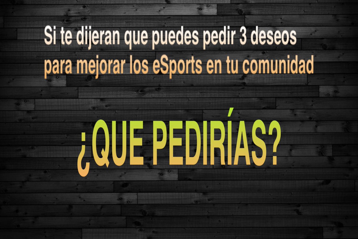 He recibido tantos mensajes de la comunidad, ideas, y pedidos que estoy impresionado 😮 

Creo qué hay muchísimo talento y grandes ideas por explotar.

Sin importar que juegues, o la plataforma; abriré este hilo para charlar del tema:
#Aportamos #eSports #Ecuador #Latam