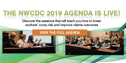 National_Comp's tweet image. Gain #practicalstrategies &amp;amp; tools for mitigating #claimissues at #NWCDConf. Use Code TW19 &amp;amp; Save an extra $100.00 #workcomp #claims ow.ly/jk3T30pkkfs