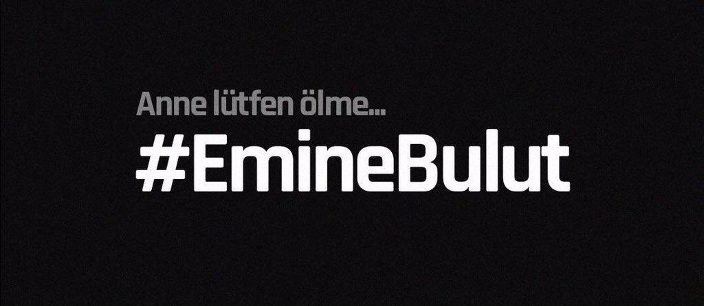 10 yaşında yavrusunun gözleri önünde; 
-Anne lütfen ölme!
Çığlıkları arasında yüreğimizi yakan #EmineBulut ‘a Allah’tan rahmet diliyorum. 
Kadına şiddet ile mücadele için bugüne kadar olduğu gibi daha çok çalışacak, masum kadın ve çocuklarımızın yanında olmaya devam edeceğiz.🙁🇹🇷