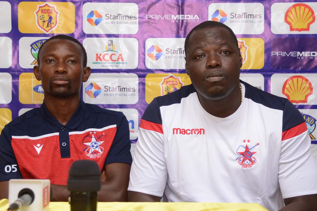 Katumbabadru1's tweet photo. A Simple story of @KCCAFC vs @AfricanStarsFC 2-0 win #KCCASFC #CAFCL #WearYourJersey #PastPresentPosterity #issaturnup #Kampala #Uganda #footballfamily Pic; Badru Katumba https://t.co/CmrDqP1RC1
