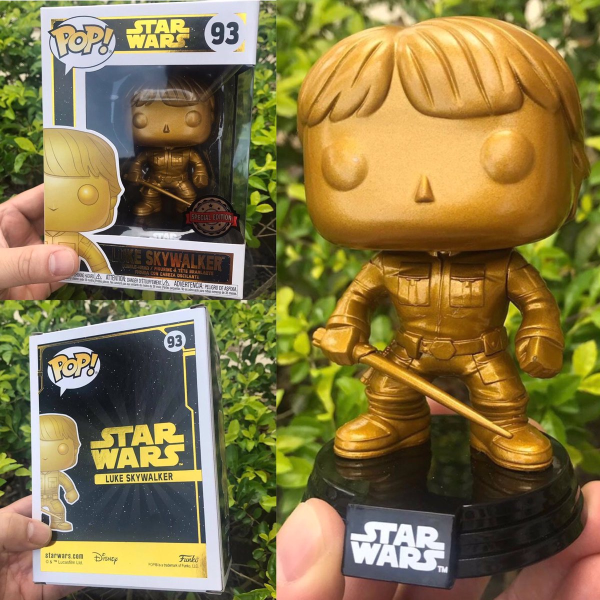 luke skywalker funko pop gold