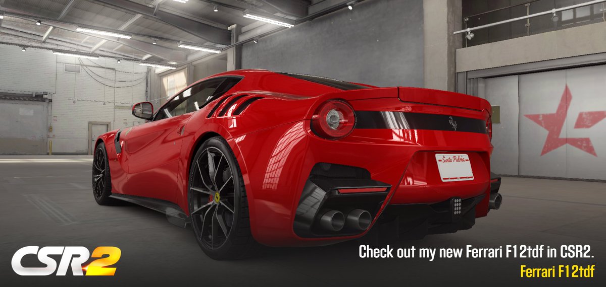 CsrReplay's tweet photo. 🚩NEW CAR DELIVERY DAY🚩

Ferrarri's are great looking cars, but the F12tdf is just flat out sexy! Thanks for a great looking car @CSRRacing! On to the next season! 

RACE HARD!

#CSR2 #csrracing #CSRReplay https://t.co/XRWV840neo