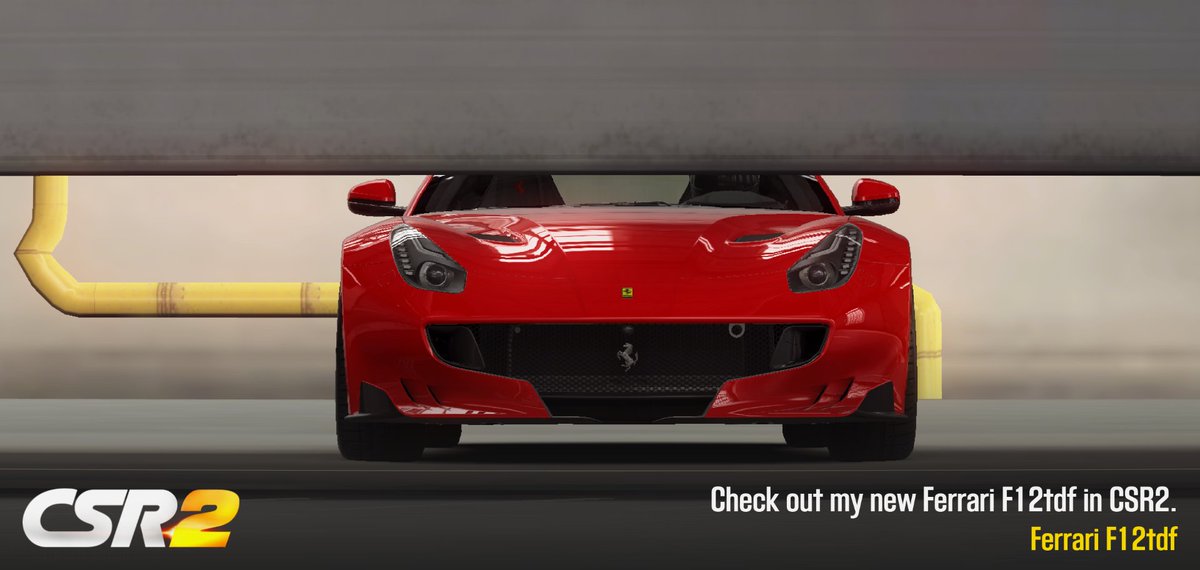 CsrReplay's tweet photo. 🚩NEW CAR DELIVERY DAY🚩

Ferrarri's are great looking cars, but the F12tdf is just flat out sexy! Thanks for a great looking car @CSRRacing! On to the next season! 

RACE HARD!

#CSR2 #csrracing #CSRReplay https://t.co/XRWV840neo