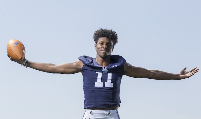 nwademgaz's tweet photo. Micah Seawood is one of the most athletic high school football players in the state.

The senior wide receiver was electric in the Southwest Elite 7on7 tournament in July, and he looks to lead @HarBerWildcats to a state championship this season.
https://t.co/cNF3ayIn81 https://t.co/N7g87oxYFl