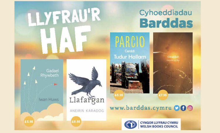 trydarbarddas's tweet photo. Mae’n benwythnos Gŵyl y Banc ac mae’r haul yn gwenu! Beth well felly na llyfr da! Digon o ddewis gan Gyhoeddiadau Barddas allan yn y siopau NAWR!
@LlyfrauCymru #barddoniaeth #CymdeithasGerddDafod #amrywiaeth #caeth #rhydd #GadaelRhywbeth #llafargan #Parcio #Gwaddol #yagym https://t.co/VeDSdIiwoX