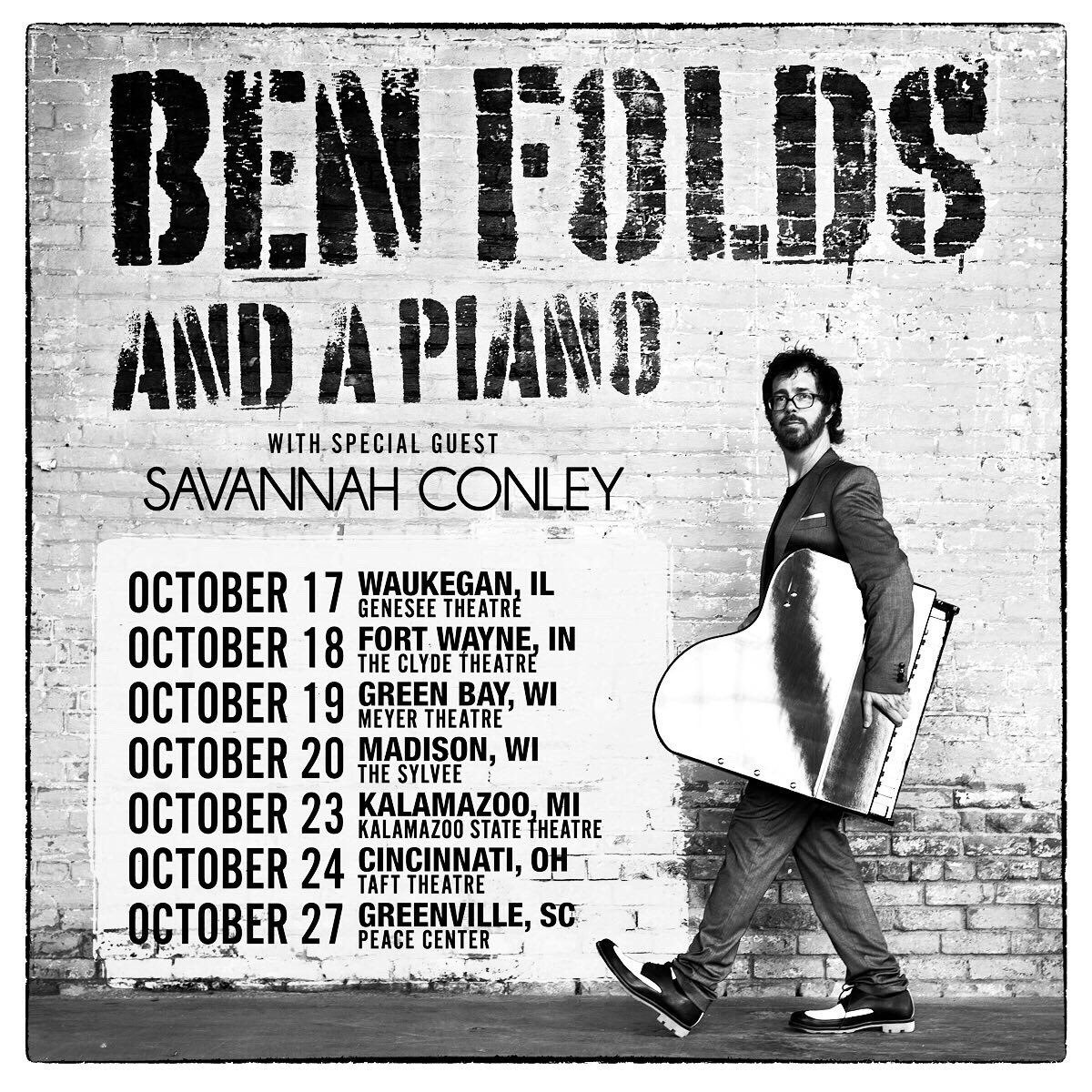 More dates with the inimitable ben folds! tix available now on my website. it was a fake goodbye!