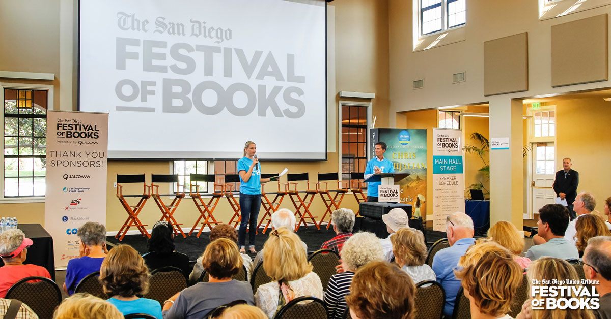 UCSDExtStudies's tweet photo. Looking for something fun to do tomorrow? The @sdut's Festival of Books is happening at @Liberty_Station, 8/24, 10AM-5 PM. Pulitzer Prize finalist @LuisAlbertoUrr3 is headlining. Come by our booth to meet authors #LoriMitchell, @swtomp &amp; @CJensonElliott! https://t.co/cRzB498yQL https://t.co/VVDflrEAA3