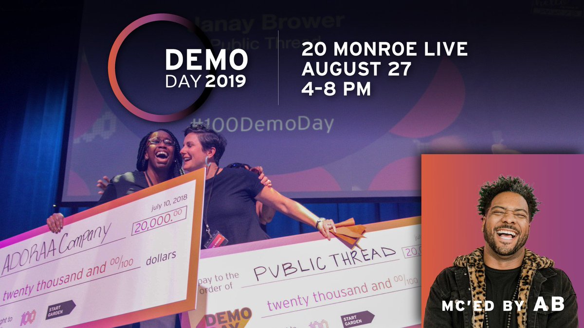 startgarden's tweet photo. Four days left until Demo Day! We're so excited to announce that the event will be hosted by @ABforPresident ๐ Join us to find out which 10 ideas win another $20,000 to keep growing. This is a must-see FREE eventโClick for tickets. #StartGarden #SG100 https://t.co/ju62YUa581 https://t.co/QYIqVpDvlr