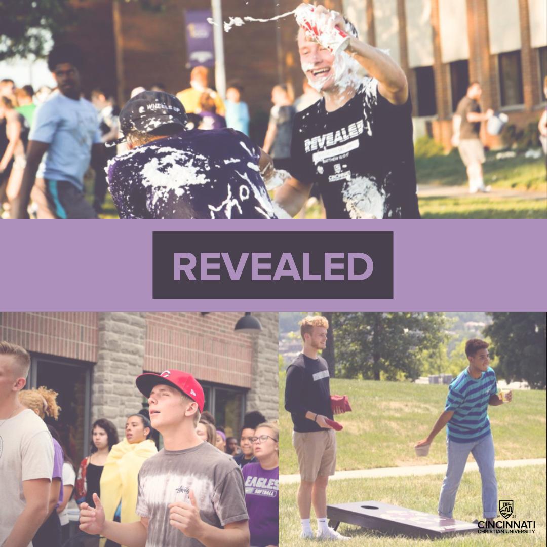 AdmissionsCCU's tweet photo. We loved getting out students back on campus to meet each other, worship together and explore Cincinnati. We cant wait to see what the semester has in store. 

Matthew 16:13-17 #REVEALED 🦅 https://t.co/EG9zzUubR2