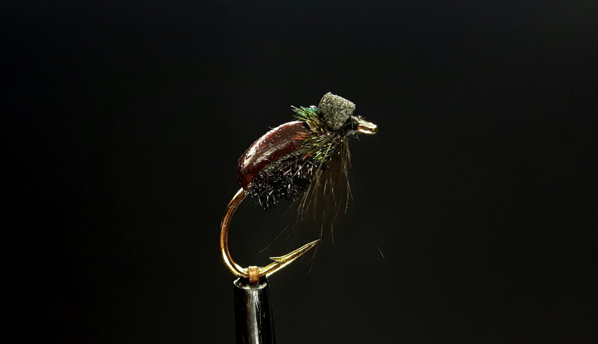 GayleMarsh14's tweet photo. A couple for the weekend. I wonder if those fish remember what a coch beetle looks like. I haven't seen a single one this season. I thought I'd tie this one up for old times sake. Fly life on the mountain lakes seem to be a thing of the past. #FlyTying #FlyFishing #VeniardLtd https://t.co/VeAmdDpgrL