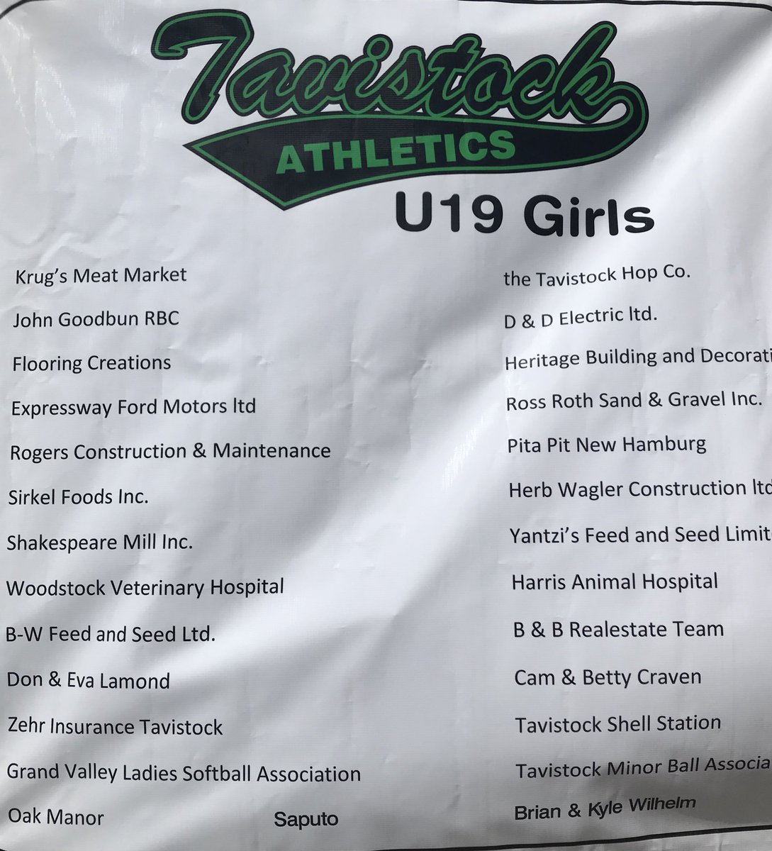 AthleticsU19's tweet photo. First game vs Fredricton Twins sponsored by John Goodbun RBC, Flooring Creations, Expressway Ford and B &amp; B Realty team!  Game on!! https://t.co/0yZH6eWEPy