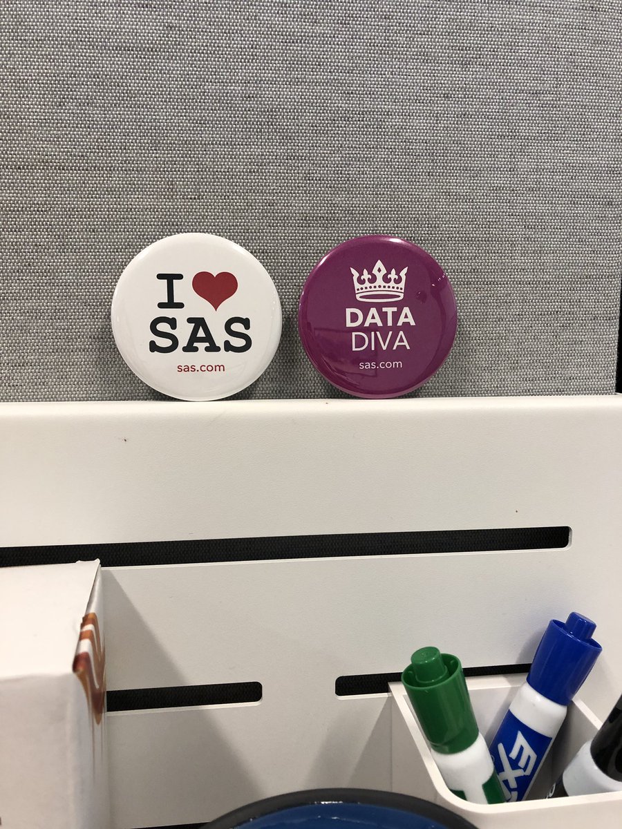 MarieCamerota's tweet image. In other news, I’m truly excited by these additions to my office space. Thanks @RTI_Intl and @SASsoftware for a great workshop on Optimizing SAS Code #SASCafe #SASnerd