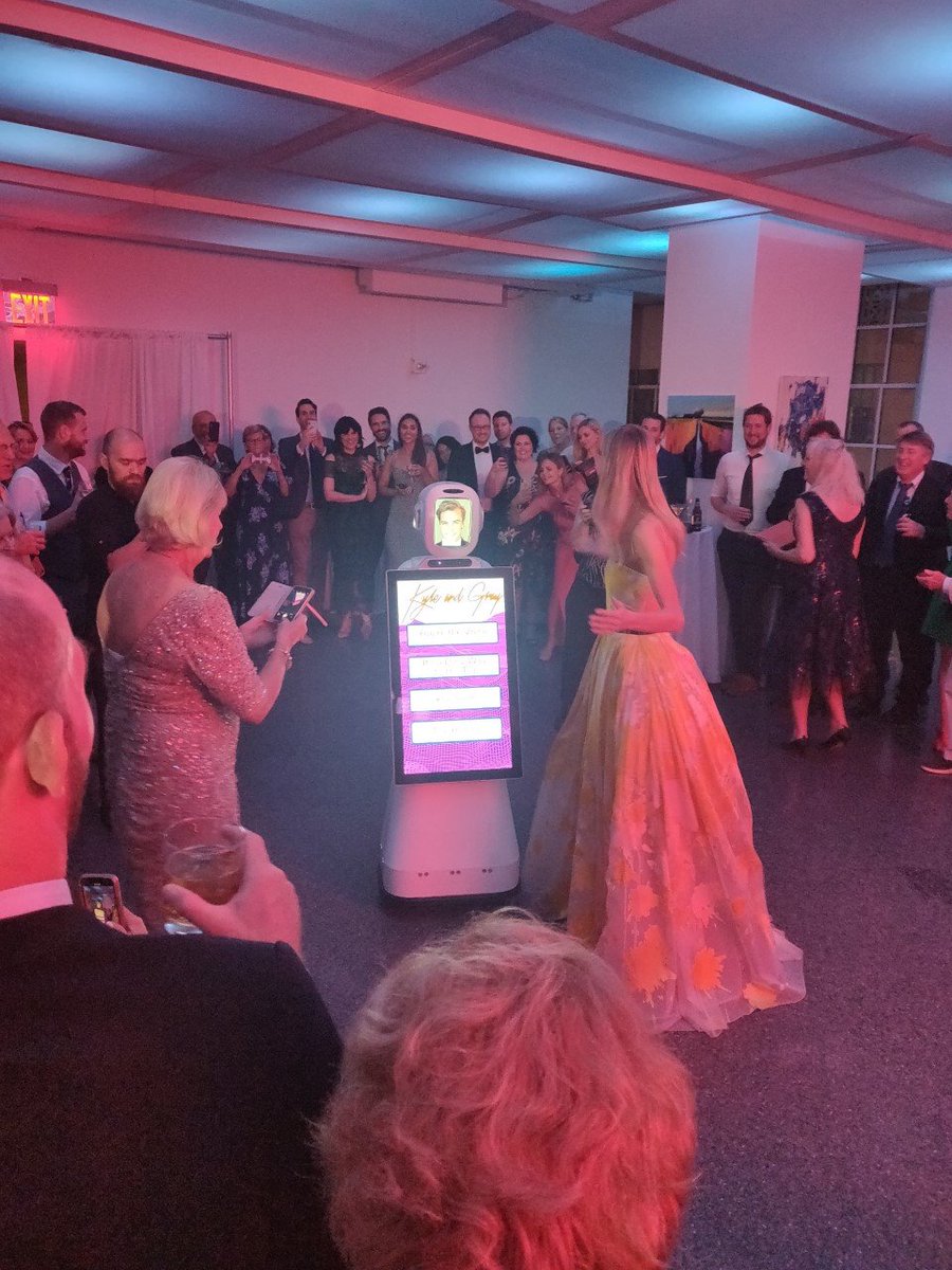 ARS_Robots's tweet photo. Looks like the wedding guests loved using the #robot last weekend! What a special day that we're thankful to have been a part of. https://t.co/A9TcOiqBzb