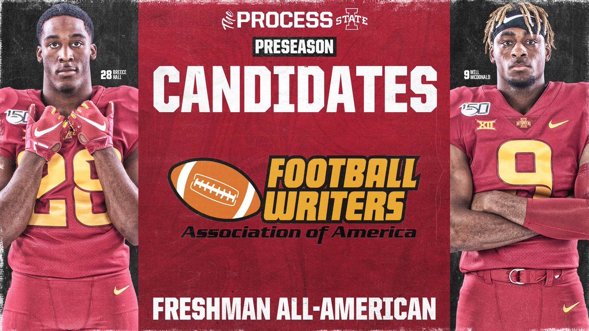 Rookies Breece Hall and Will McDonald named as Freshman All-America candidates by the FWAA. 

🔗 bit.ly/2L7FHyp

#ProveIt 

🌪️🚨🌪️