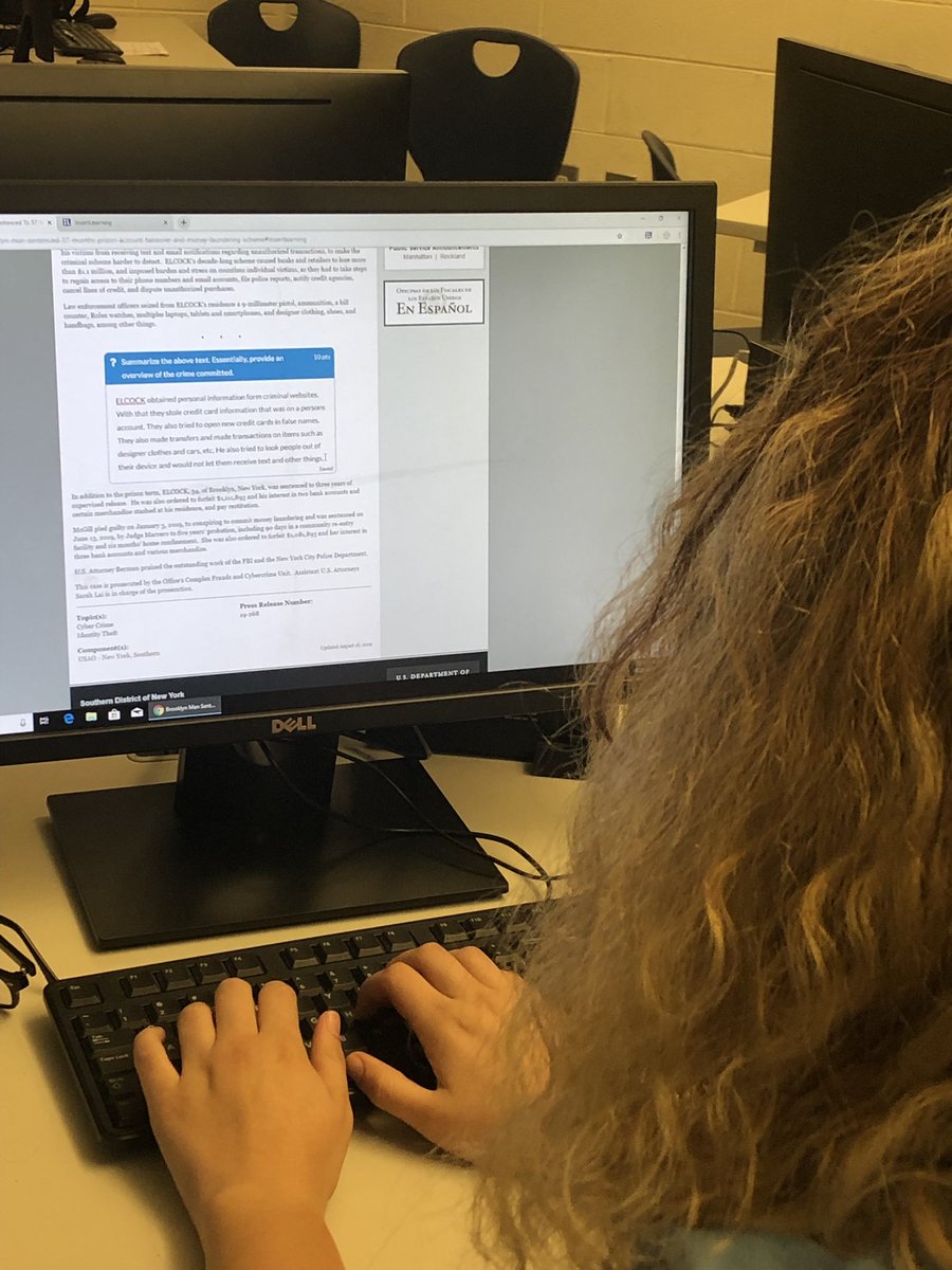 elisha_revis's tweet photo. Using #insertlearning to digitize relevant articles with my Computer Forensics class
#sjhssharks https://t.co/6tEpah1djk