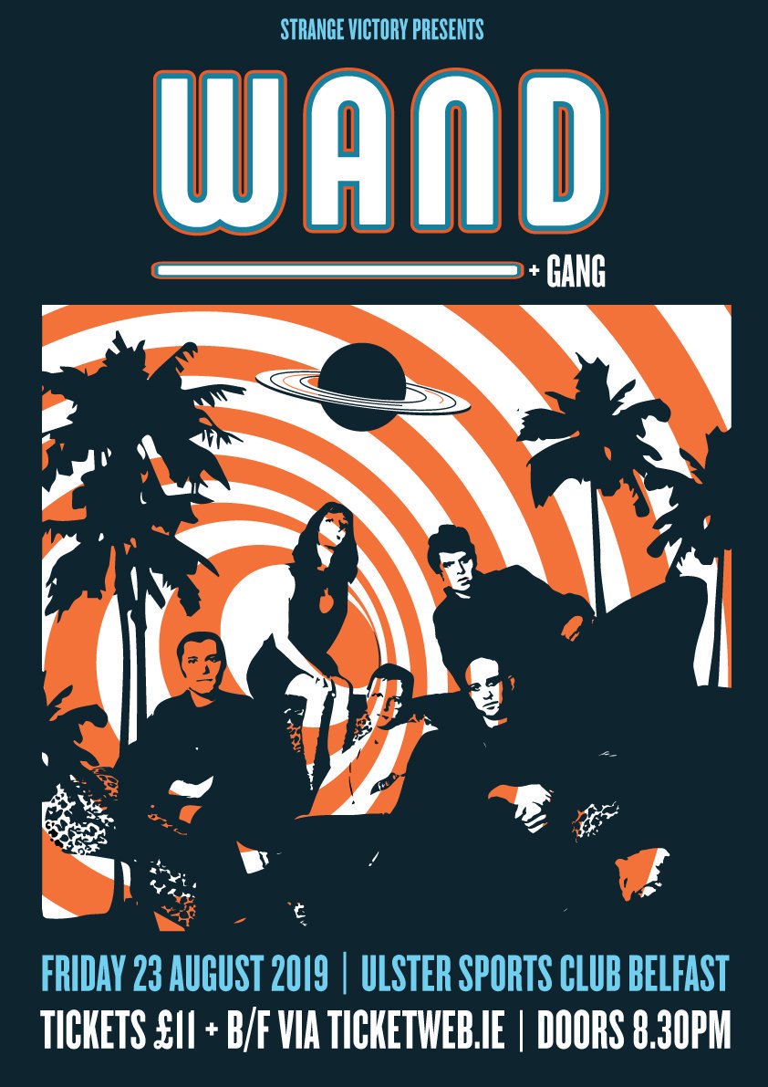 Stage Times For Tonight:

Doors 8.30
Support (Gang) 9pm
Wand 10pm

Yo.

Artwork:<a href="/EclecticMediaNI/">Eclectic Media NI</a>